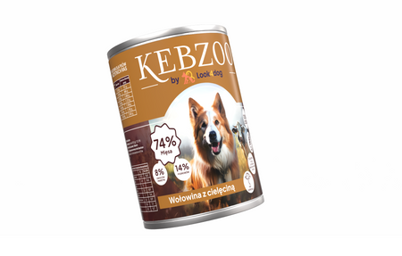 Zestaw: Karma mokra KEBZOO wołowina z cielęciną superfoods 24x400g