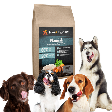 Sucha karma Look4dog CARE Plamiak z batatami 12 kg
