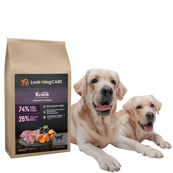Karma Look4dog CARE królik 6kg Delikatny królik i jeżyny wyborny smak karmy