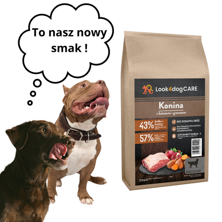 Zestaw karma sucha Look4dog CARE Konina 2x6kg