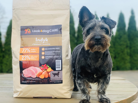 Sucha karma Look4dog CARE Indyk z żurawiną 6 kg